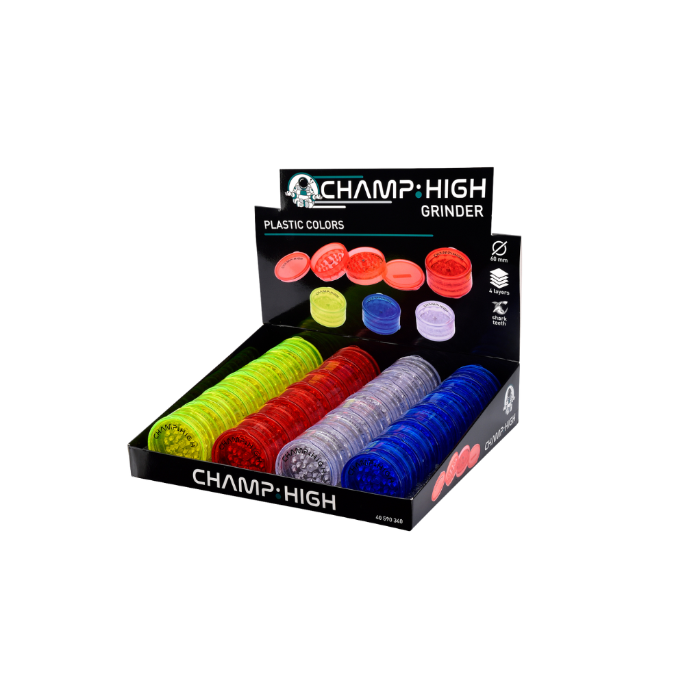 CHAMP HIGH GRINDER - Plastic Colors 4-lagig - 60mm