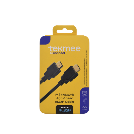 TEKMEE HIGH SPEED - HDMI Cable 4K@60Hz - 1 Mtr.
