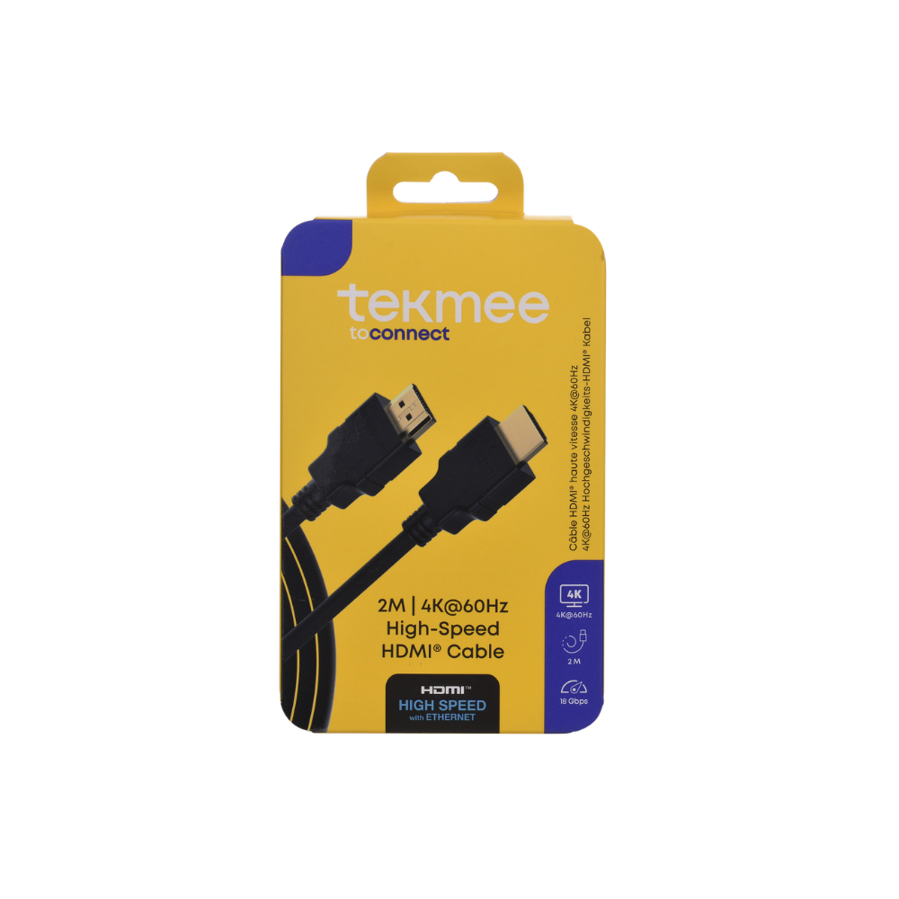 TEKMEE HIGH SPEED - HDMI Cable 4K@60Hz - 2 Mtr.