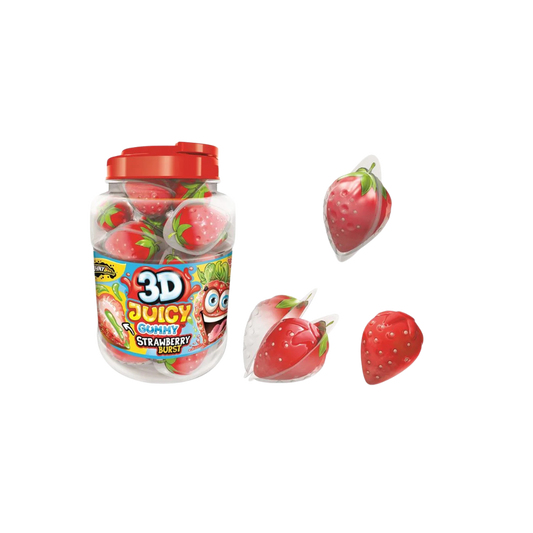 JOHNY BEE - 3D Juicy Gummy Strawberrry Burst 60x18g - MHD: 20.04.2027