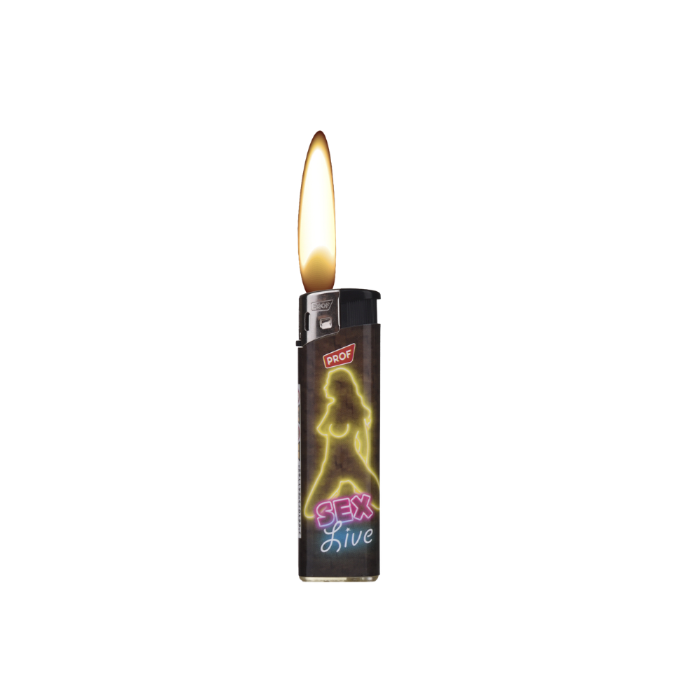 PROF FEUERZEUG - Electronic Lighter Neon Redlight District