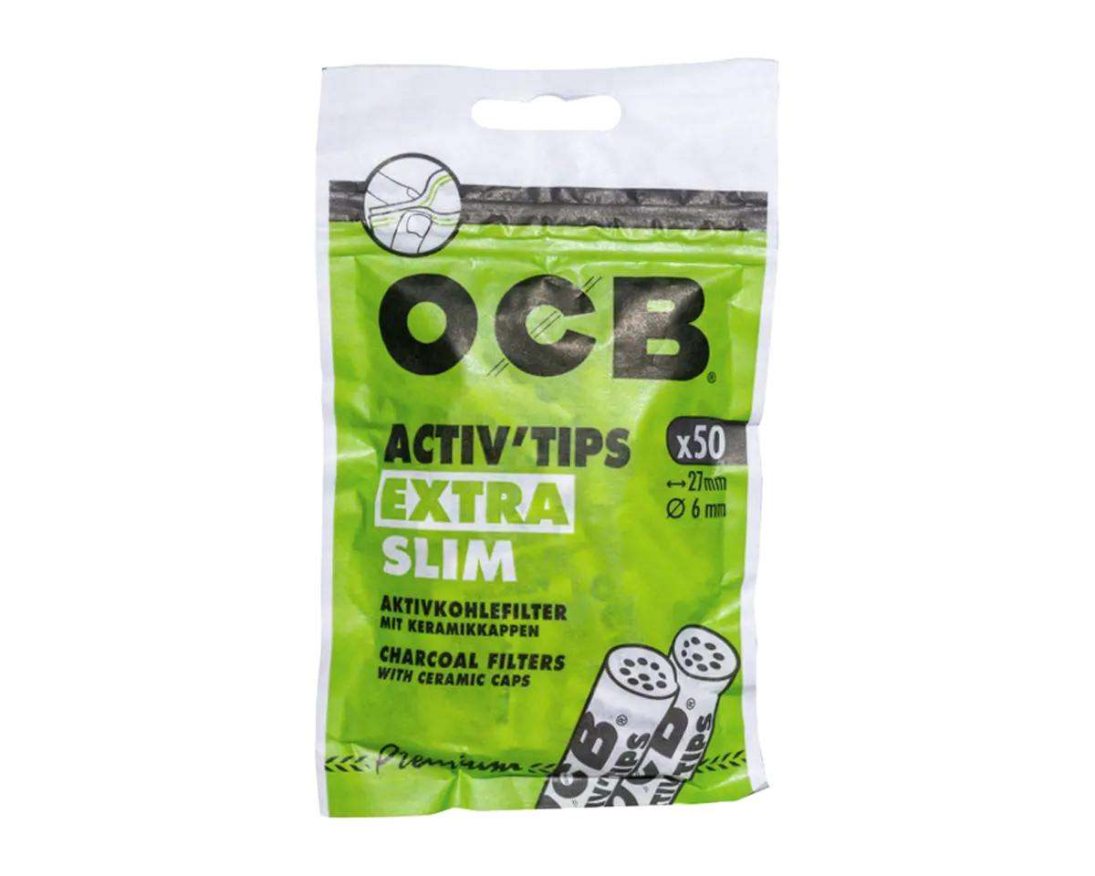 OCB Filter Extra Slim Activ Tips Aktivkohle 6mm