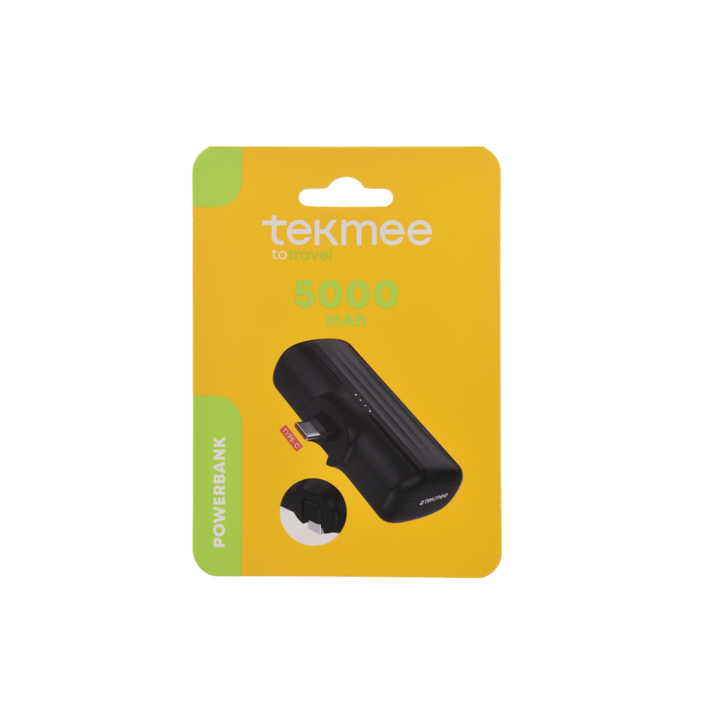 TEKMEE - Power Bank einsteckbar 5000 mAh USB-C - 12er