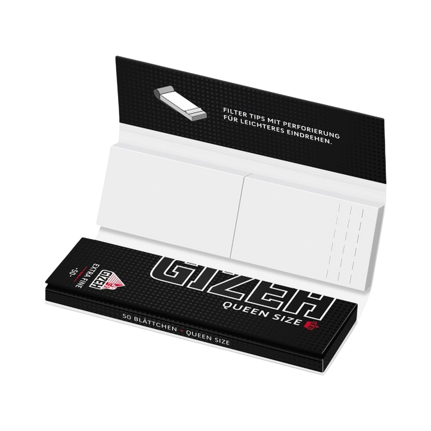 GIZEH BLACK - Queen Size Slim + Tips