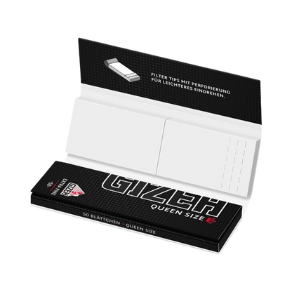 GIZEH BLACK - Queen Size Slim + Tips
