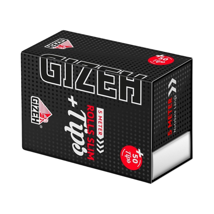GIZEH BLACK - Rolls Slim + Tips (20er)