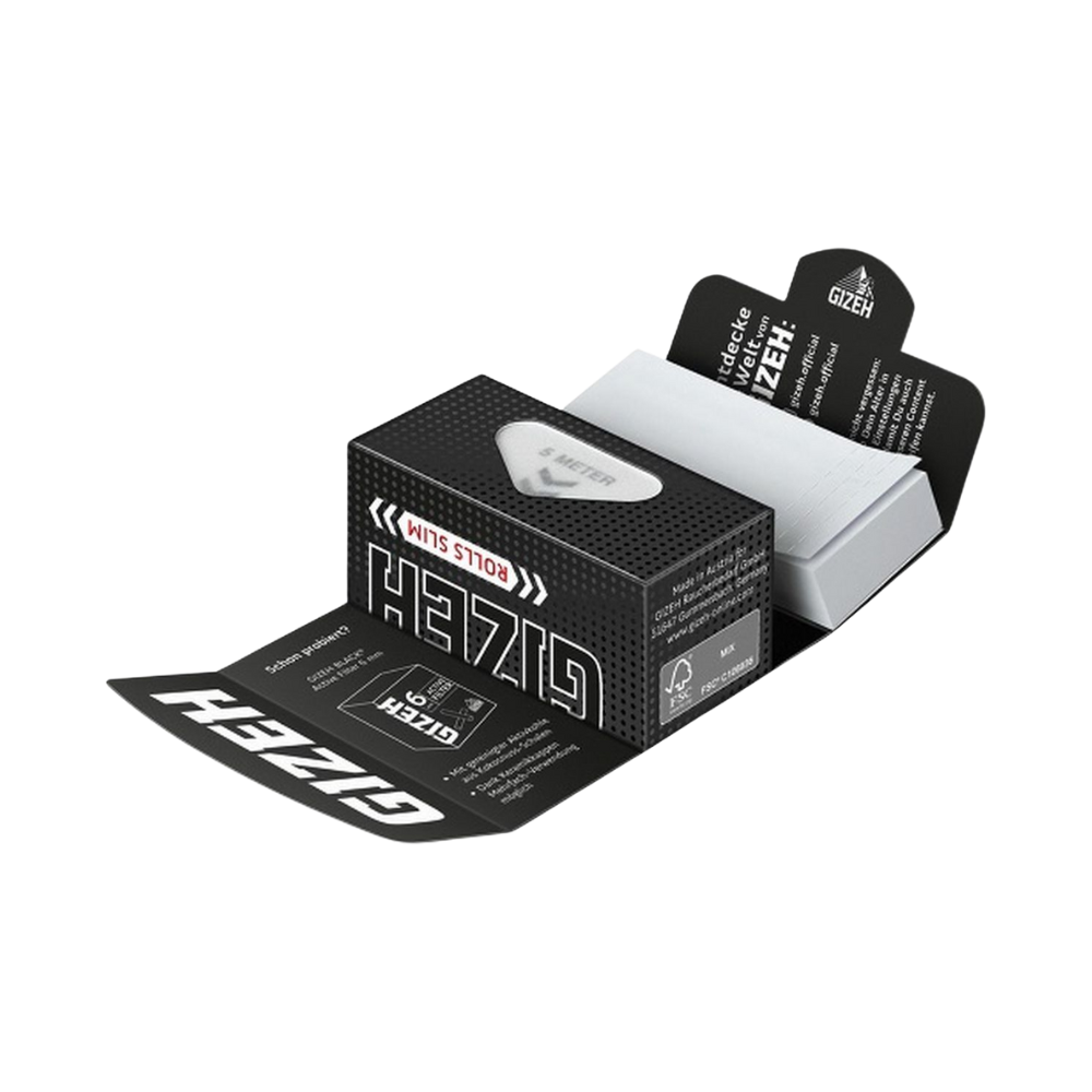 GIZEH BLACK - Rolls Slim + Tips (20er)