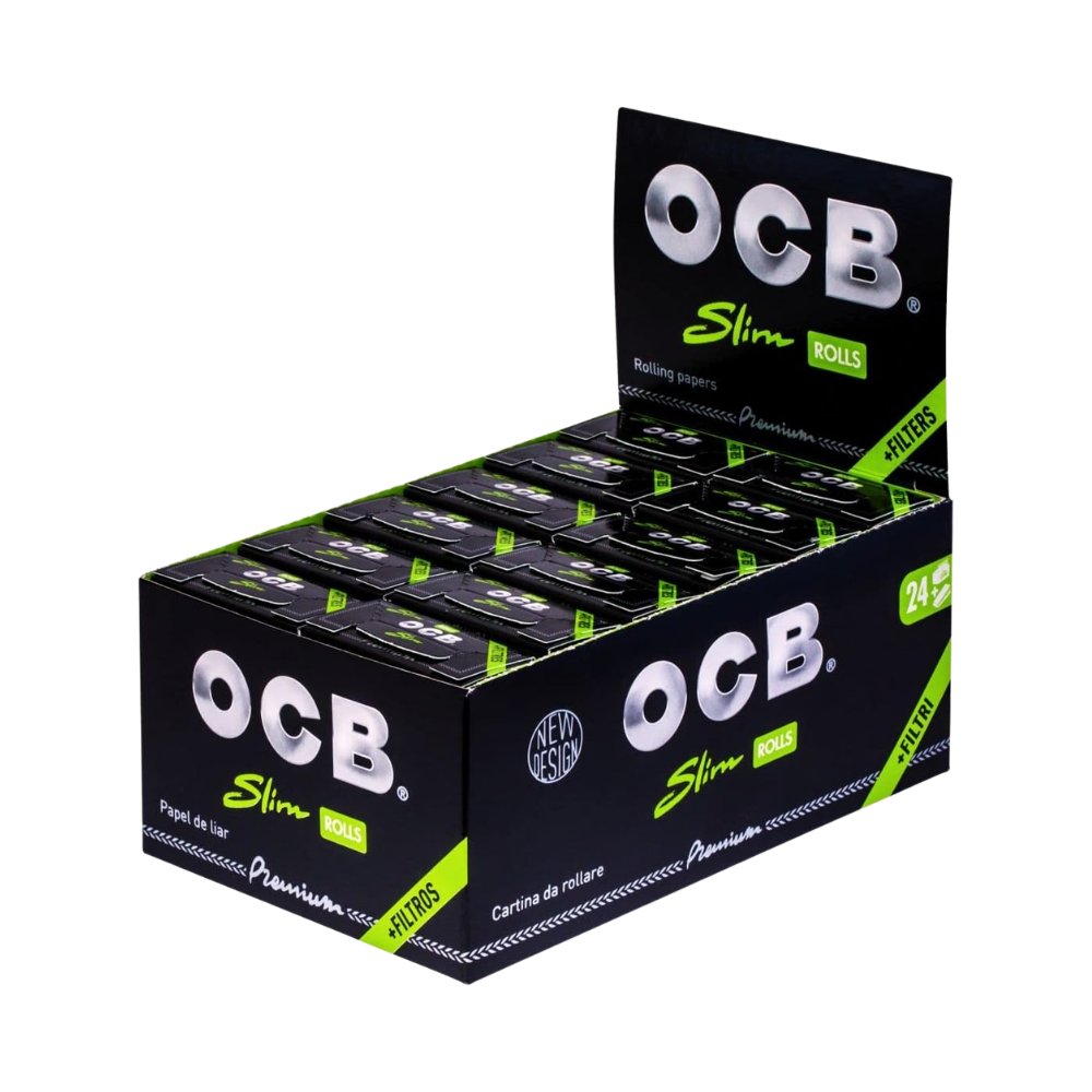 OCB SCHWARZ - Rolls Slim - 24x4mtr. + Tips