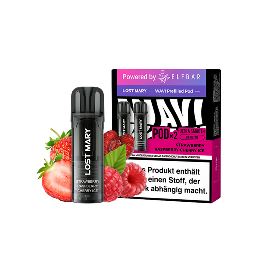 Lost Mary WAVI Pods - Strawberry Raspberry Cherry Ice