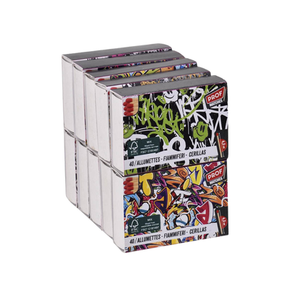 STREICHHÖLZER - Graffiti Style - 10 Schachteln a 40 Stck