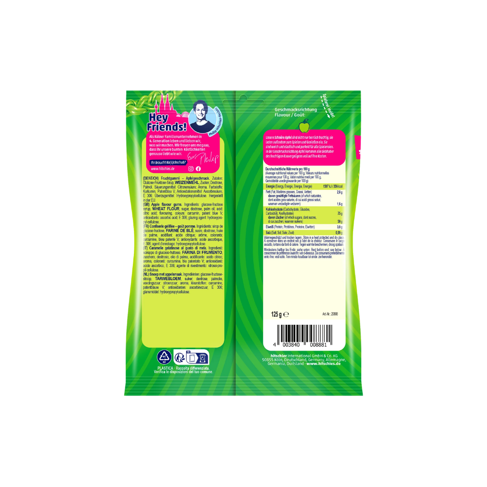 HITSCHIES - Schnüre Apfel 5x125g - MHD: 04.2027