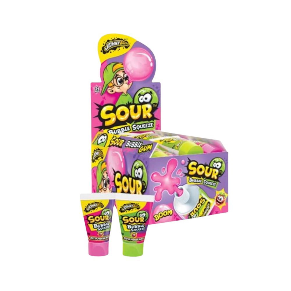 JOHNY BEE - Squeeze Bubble Gum Sour - 24x30g - MHD: 25.05.2027