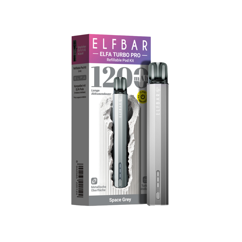 Elfbar ELFA Turbo Pro Refillable Pod Kit - Space Grey