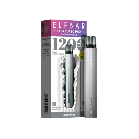 Elfbar ELFA Turbo Pro Refillable Pod Kit - Space Grey