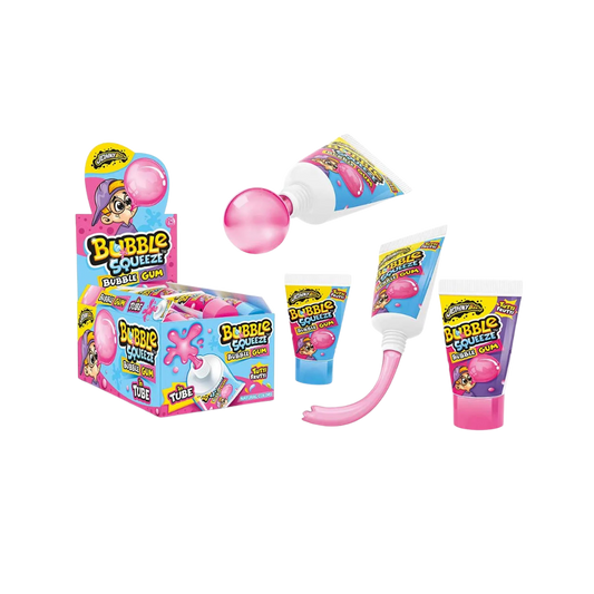 JOHNY BEE - Squeeze Bubble Gum 24x30g - MHD: 30.10.2027