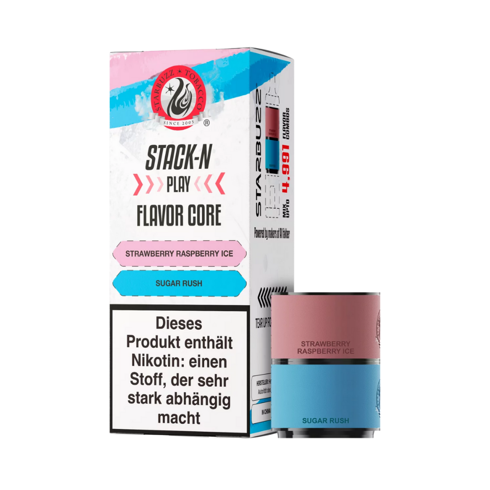 Starbuzz Stack-N-Play Pods - Strawberry Raspberry Ice + Sugar Rush