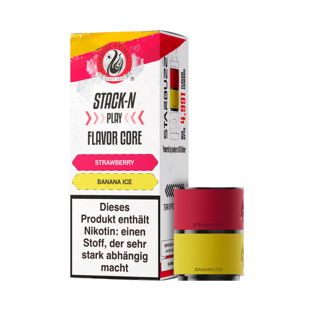 Starbuzz Stack-N-Play Pods - Strawberry + Banana Ice