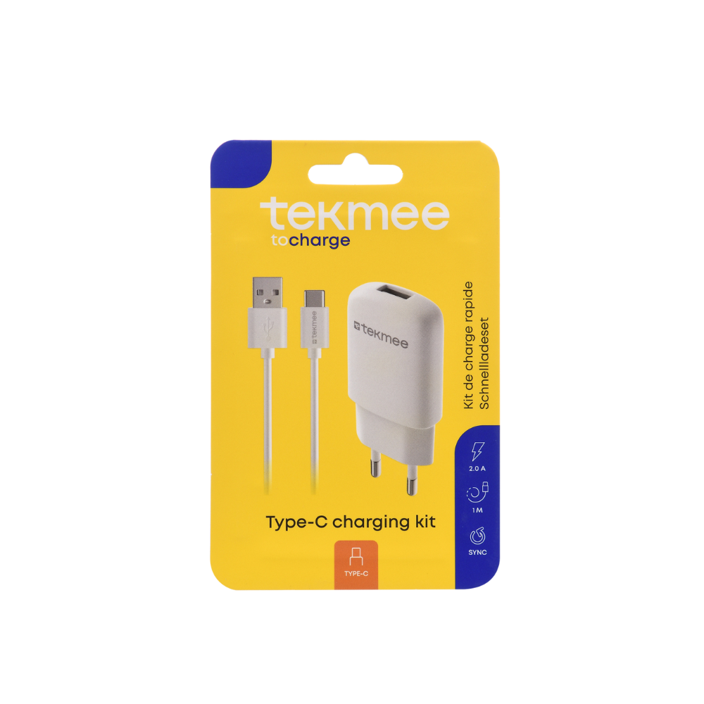 TEKMEE -  2-in-1 USB-C Auflade Set - 1 Mtr.