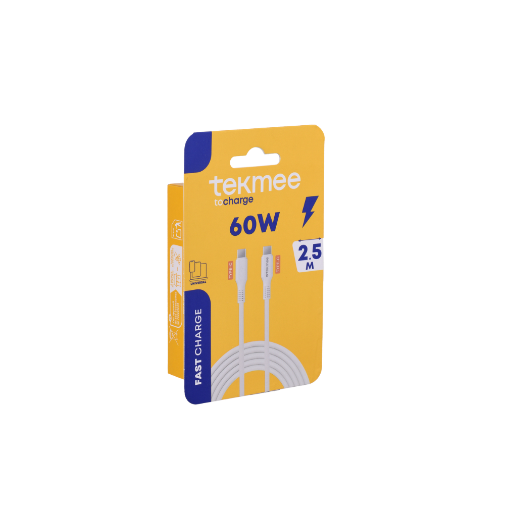 TEKMEE - Type-C zu Type-C Schnelladekabel - 10x2,5 mtr.
