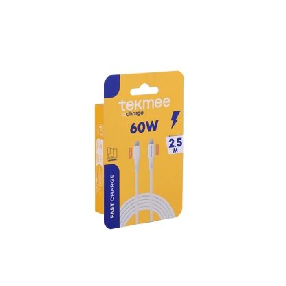 TEKMEE - Type-C zu Type-C Schnelladekabel - 10x2,5 mtr.