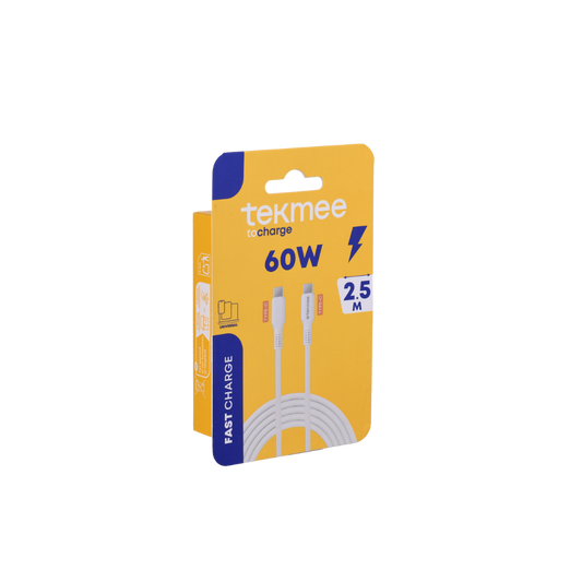TEKMEE - Type-C zu Type-C Schnelladekabel - 10x2,5 mtr.