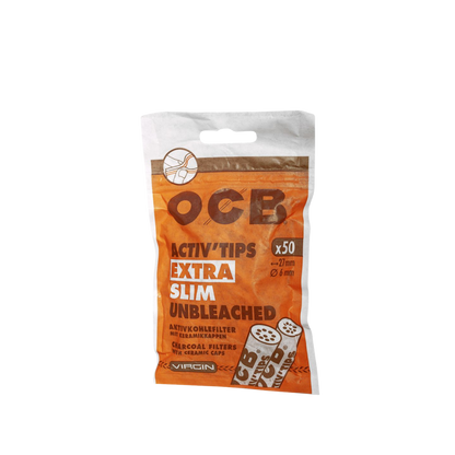 OCB FILTER - Aktiv Filter Extra Slim 6mm, Unbleached - 20x50