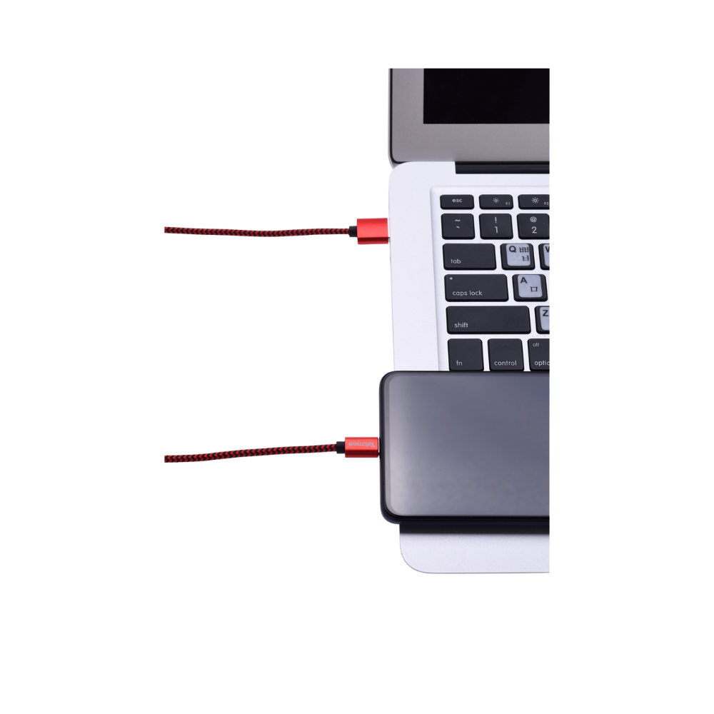 TEKMEE -  Aufladekabel USB-C - Nylon rund geflochten 1 Mtr.