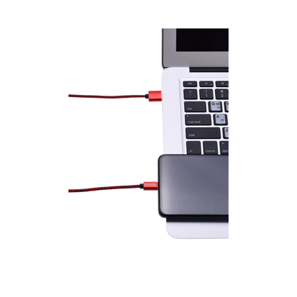 TEKMEE -  Aufladekabel USB-C - Nylon rund geflochten 1 Mtr.