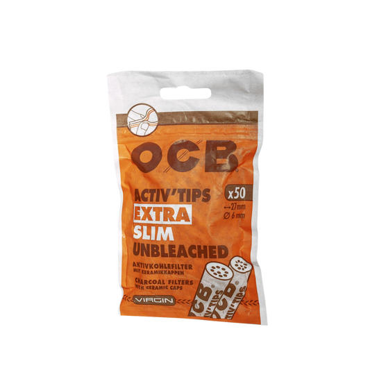 OCB FILTER - Aktiv Filter Extra Slim 6mm, Unbleached