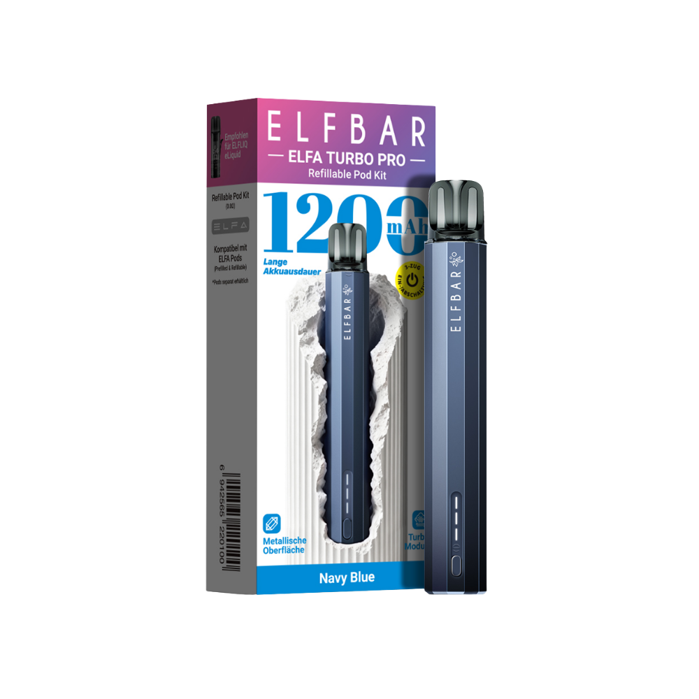 Elfbar ELFA Turbo Pro Refillable Pod Kit - Navy Blue