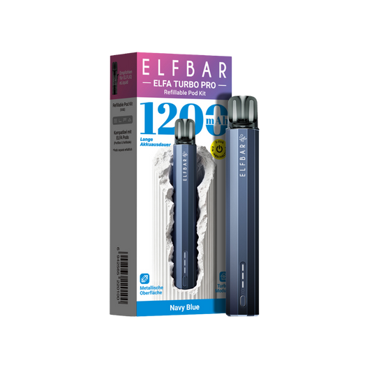 Elfbar ELFA Turbo Pro Refillable Pod Kit - Navy Blue