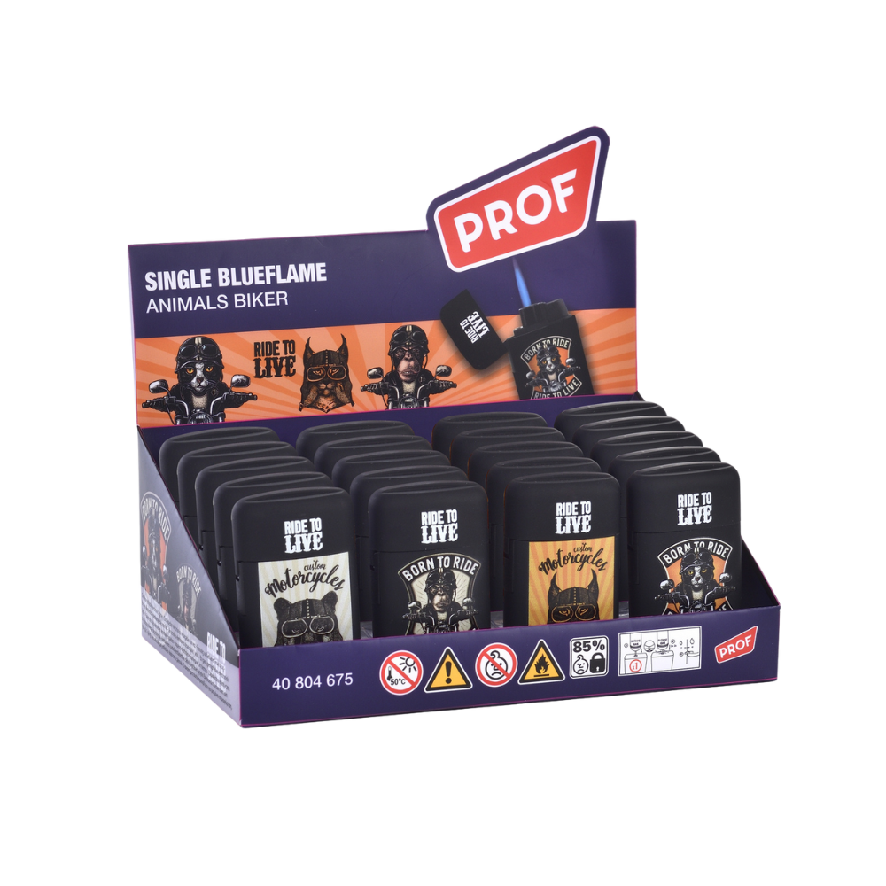 PROF - Single Blueflame Feuerzeug Animals Bikers