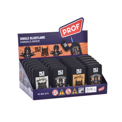 PROF - Single Blueflame Feuerzeug Animals Bikers