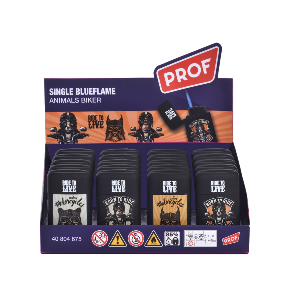 PROF - Single Blueflame Feuerzeug Animals Bikers