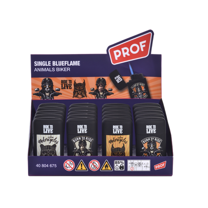 PROF - Single Blueflame Feuerzeug Animals Bikers