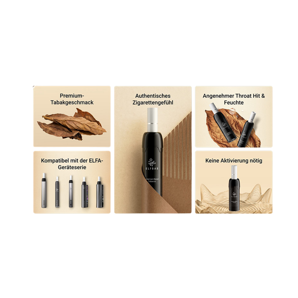 Elfbar ELFA Filter Series - American Blend Tobacco