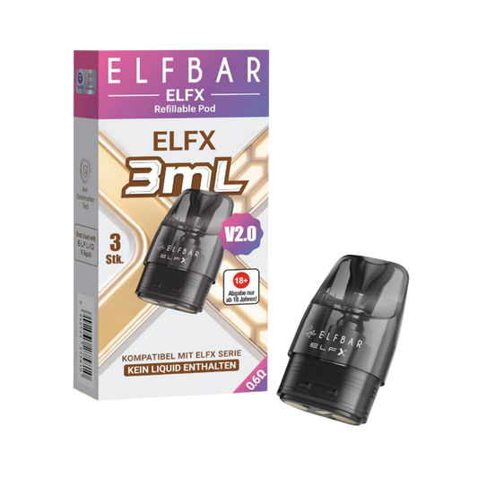 Elfbar - ELFX 2.0 Refillable Pod - 0.6 Ohm - 3ml