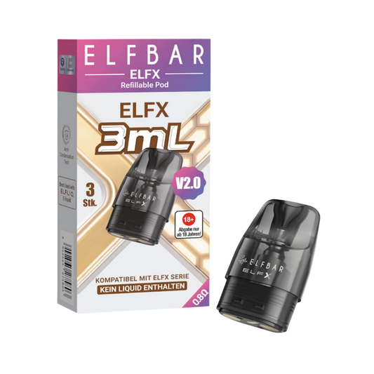 Elfbar - ELFX 2.0 Refillable Pod - 0.8 Ohm - 3ml