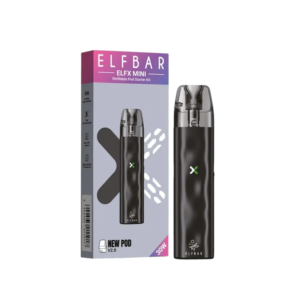 Elfbar - ELFX Mini 2.0 Refillable Pod Kit - Black