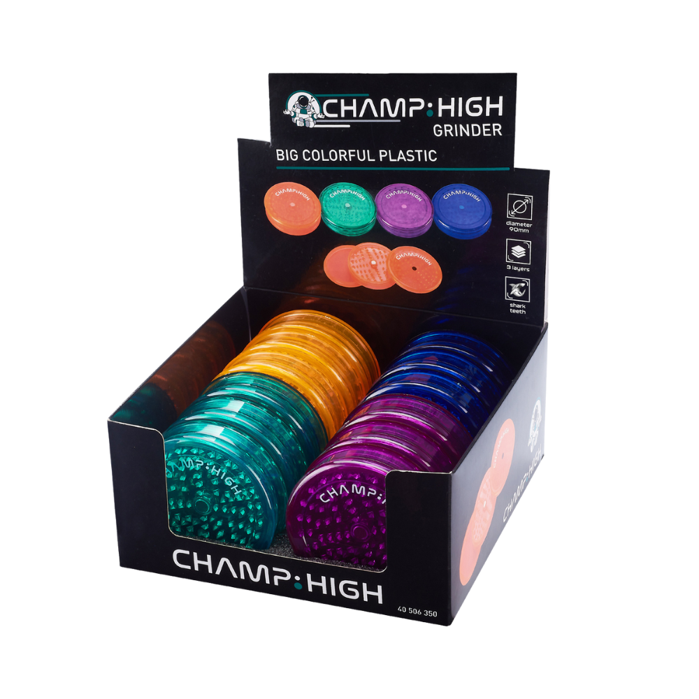 CHAMP HIGH GRINDER - Big Colorful Plastic 3-lagig - 90cm durchm.