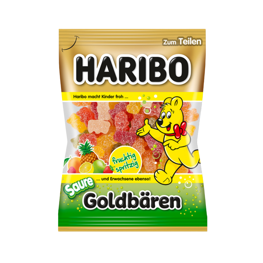 HARIBO - Goldbären Sauer 175g (5 Stk.) - MHD: 05/2026