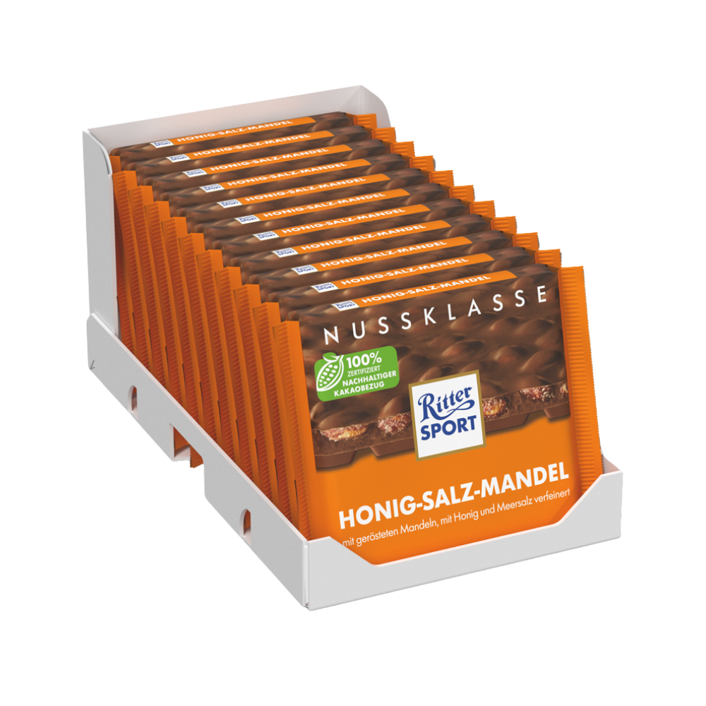 RITTER SPORT - Honig Salz Mandel  - MHD: 28.11.2025
