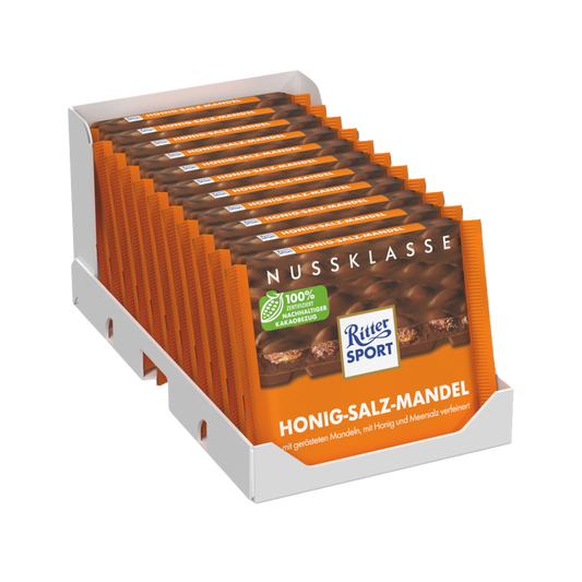 RITTER SPORT - Honig Salz Mandel  - MHD: 28.11.2025
