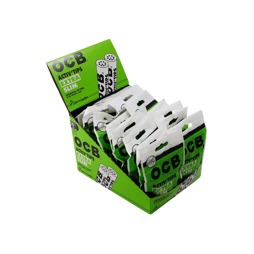 OCB FILTER - Extra Slim Aktivkohle Tips 6mm - 20x50