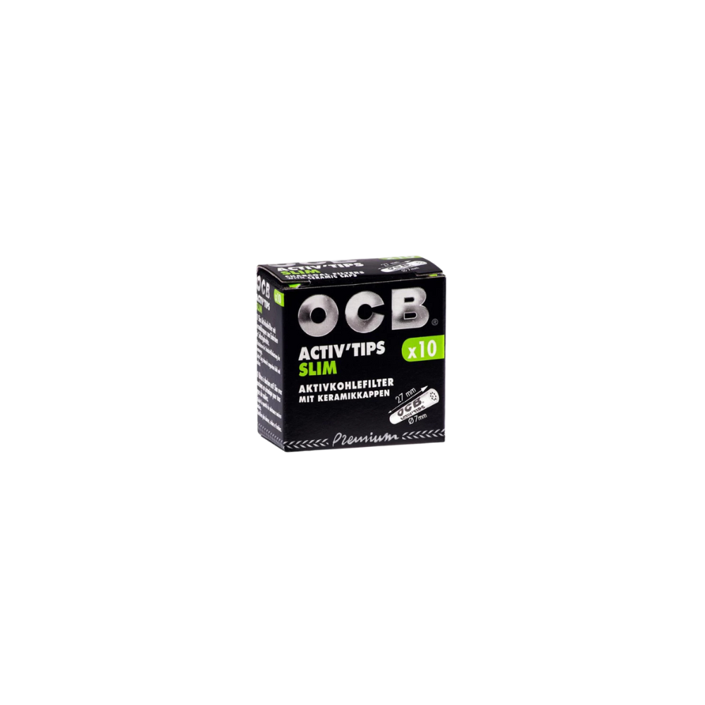 OCB FILTER - Slim Aktivkohle Tips 7mm - 20x10