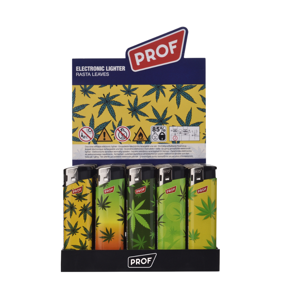 PROF - Elektrisches Feuerzeug Rasta Leaves