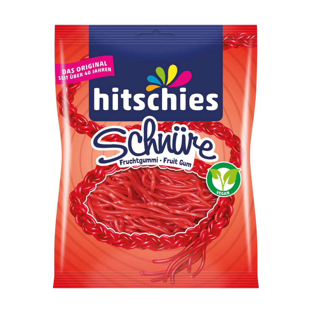 HITSCHIES - Schnüre Erdbeere 125g (5 Stk.) - MHD: 01/26