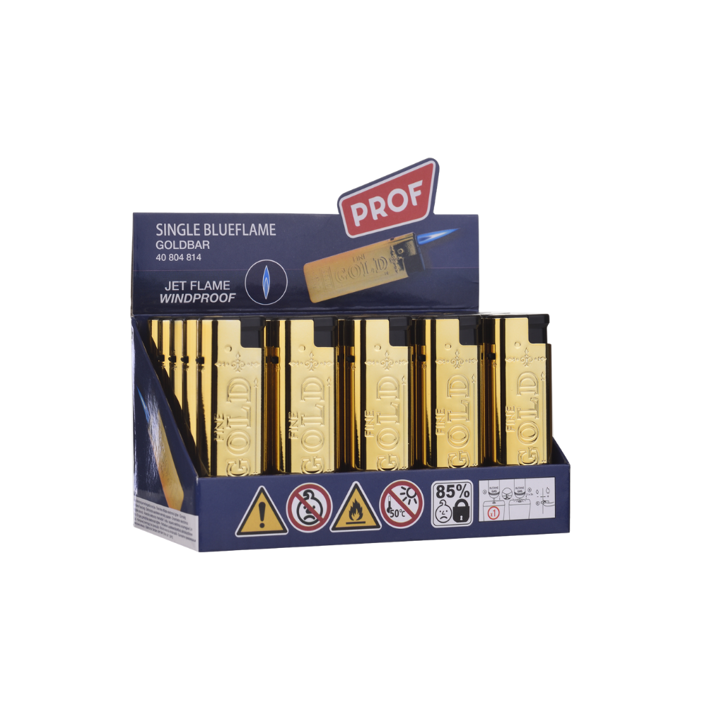 PROF FEUERZEUG - Single Blueflame Goldbar
