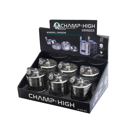 CHAMP HIGH GRINDER - Windmühle m. Fenster 55mm 4-teilig