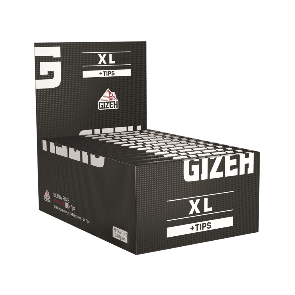 GIZEH BLACK - King Size XL + Tips